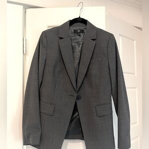J Crew gray single button suit coat